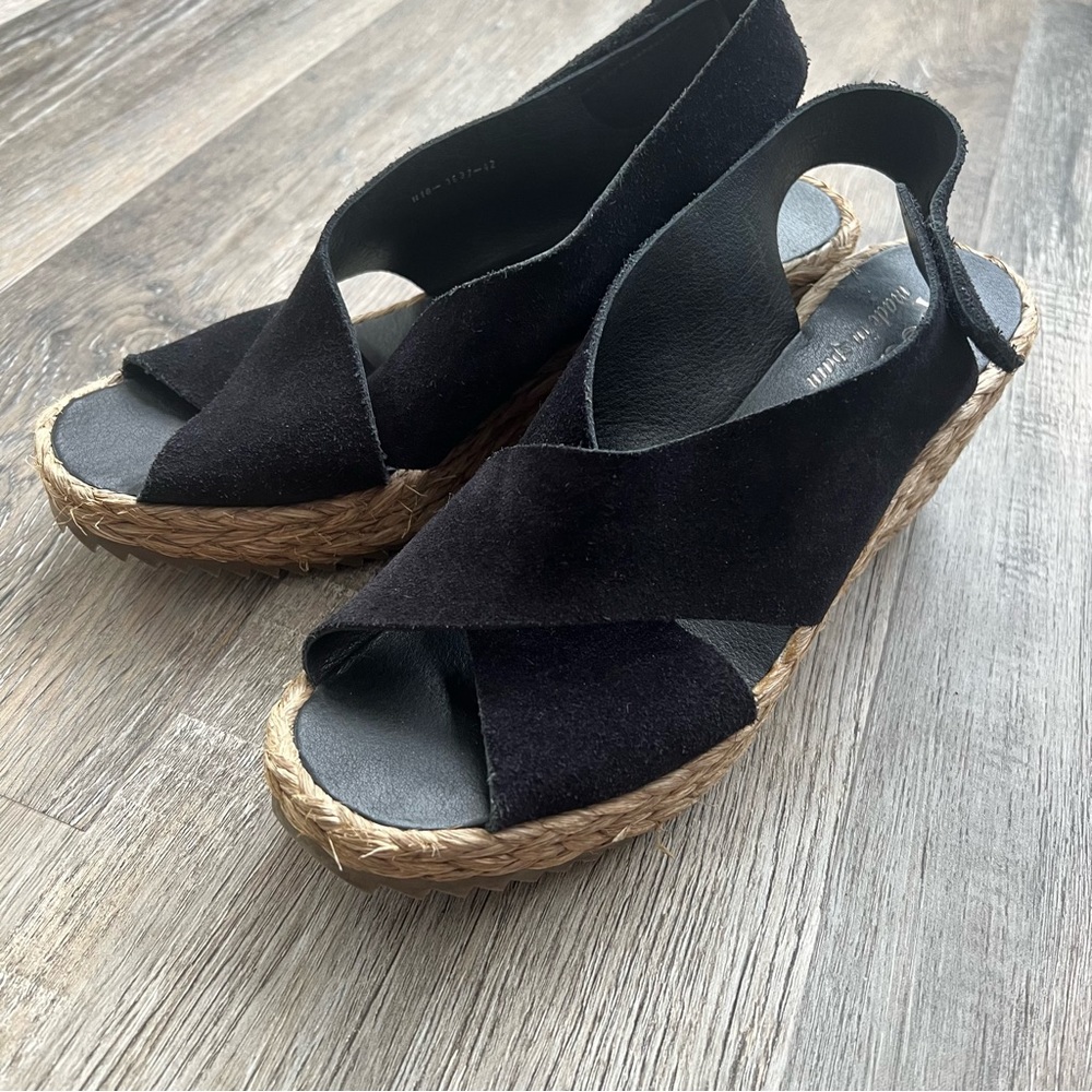 Pedro Garcia criss cross wedge sandals